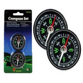 2 Piece Precision Compasses w/ Magnetic Needle Set